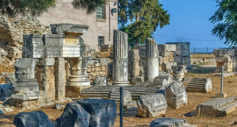 The ruins of the ancient city of ephesus in greece.