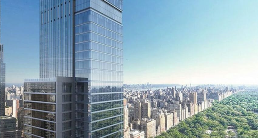 An artist's rendering of an innovative skyscraper in New York City.